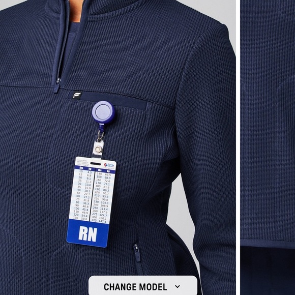 Fabletics Deep Blue Textured Pullover - Picture 7 of 7